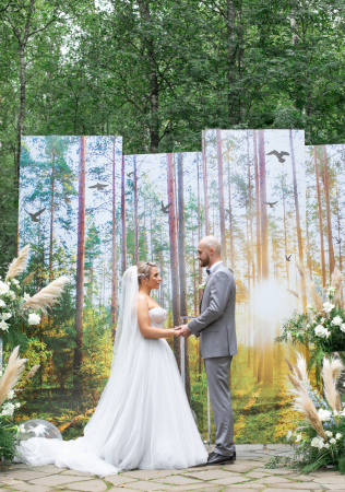 свадебные тренды 2021, церемония под открытым небом, организатор SALUTE EVENT