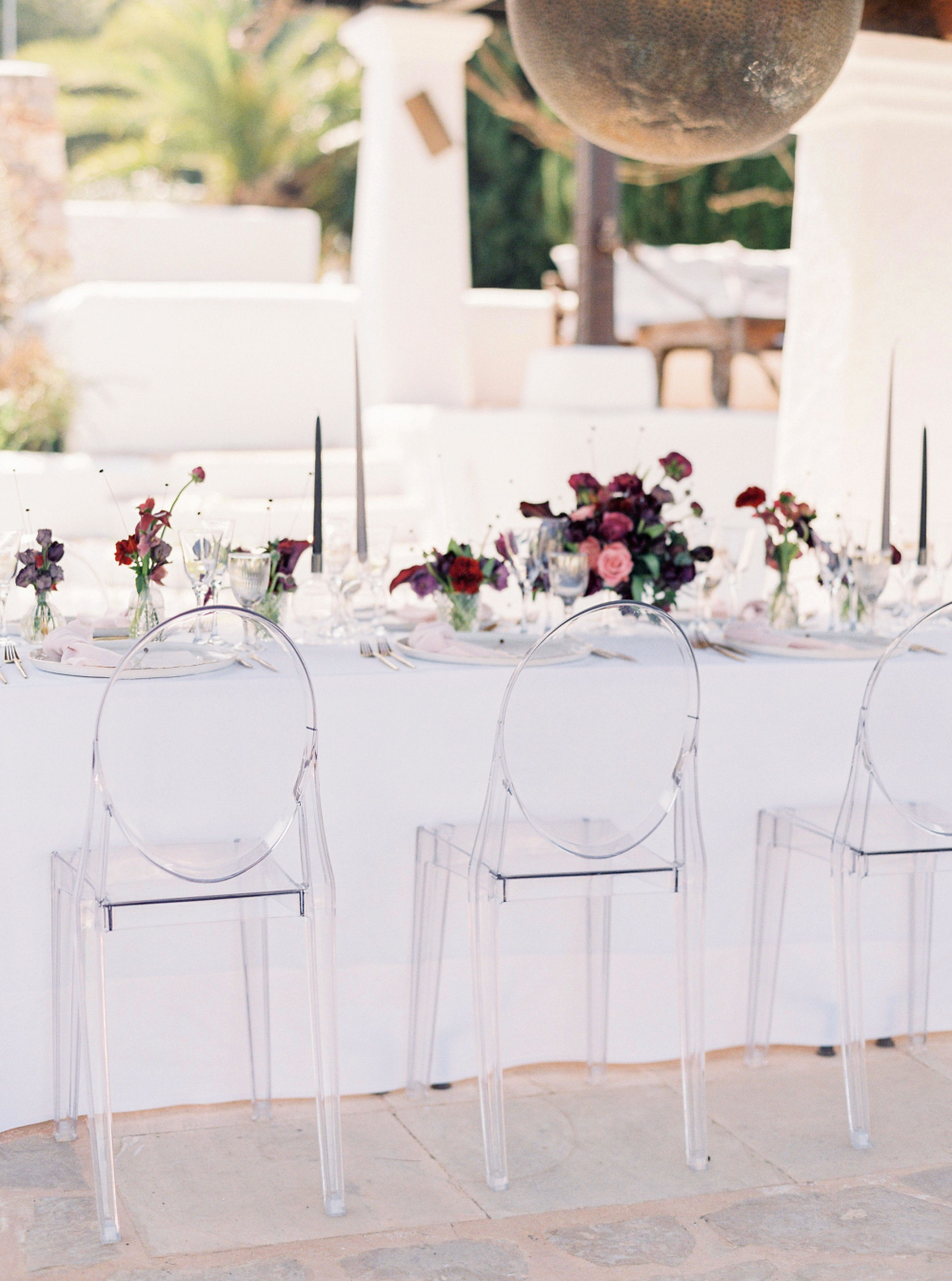 Wedding table set up