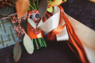 Украшение букета невесты - сова