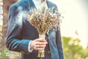 Букет с пшеницой  в стиле рустик