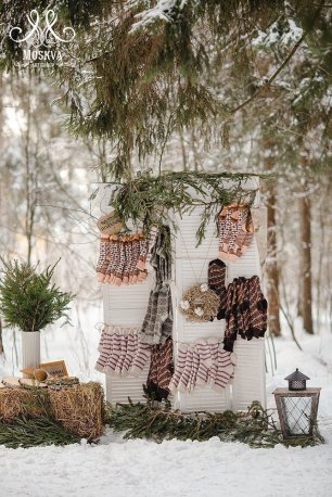 Зимняя свадьба в стиле рустик