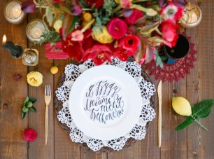 Надпись на тарелке