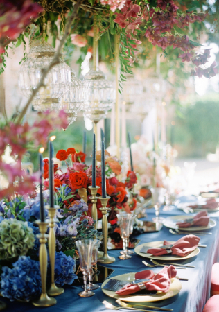 свадьба в синем цвете, синие свадебные скатерти, организатор SPECIAL WEDDING