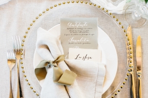 Элегантная сервировка на итальянской свадьбе