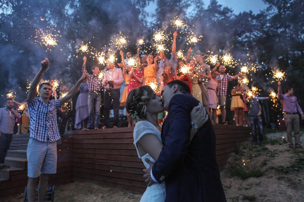 Финальный аккорд на свадьбе Кирилла и Ксении в Екатеринбурге 14.06.14. Организация свадьбы "Свадебный гид"