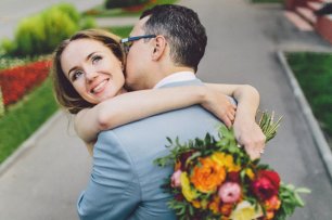 Жених и невеста, букет