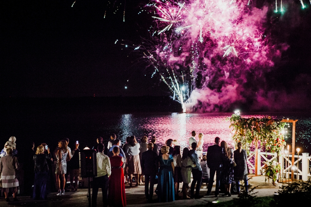 Салют на свадьбе Аллы и Саши