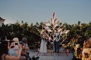 Свадебная церемония на крыше