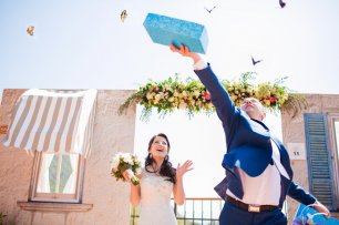 Бабочки на свадебной церемонии