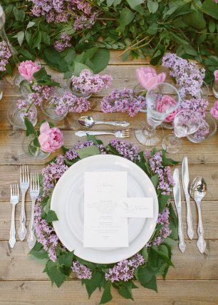 Оформление свадебного сиренью