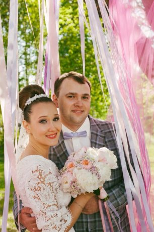 Свадебная фотосессия в розовых тонах