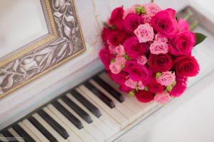 Букет невесты в цвете фуксии