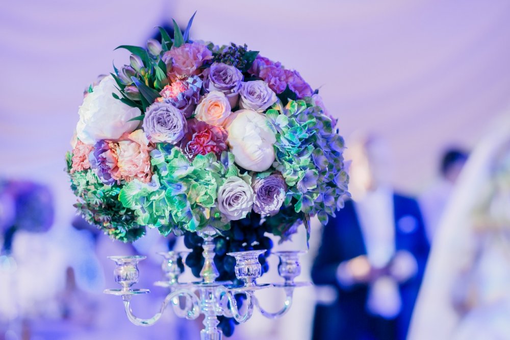 флористические композиции на изысканной свадьбе Дениса и Арины