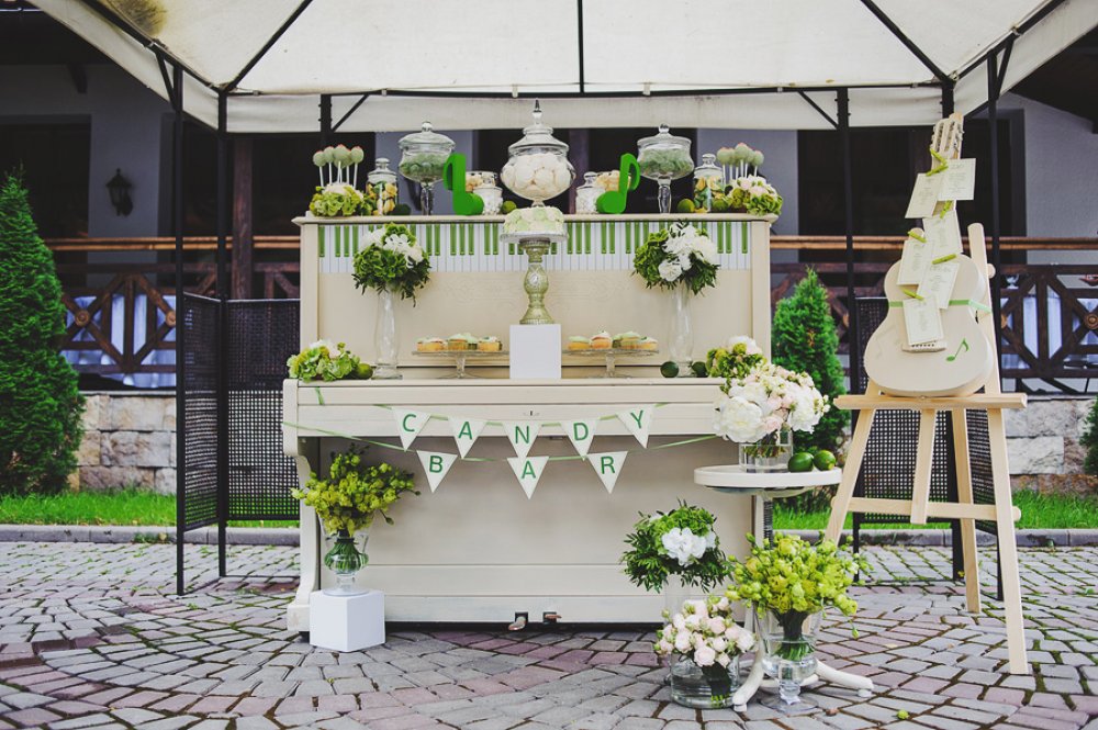 Кенди-бар на музыкальной свадьбе Максима и Юлии