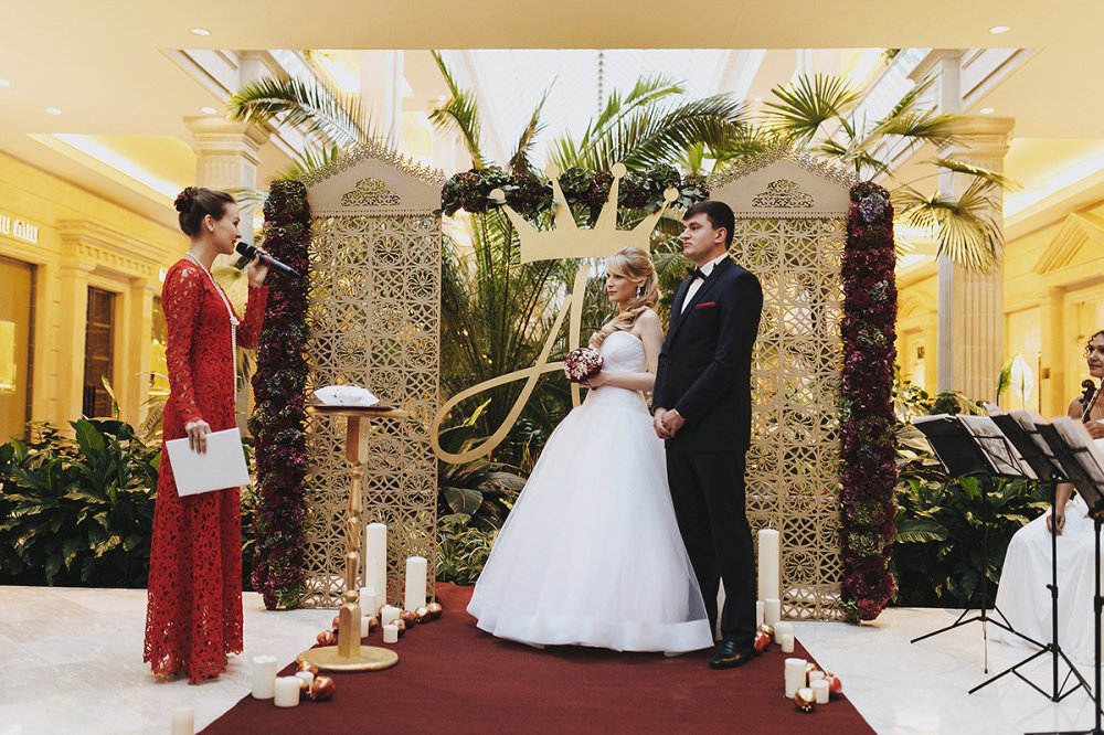 Выездная регистрация Александра и Ольги в ресторане "Фьюжн"