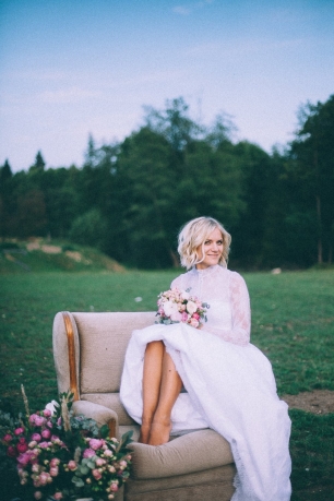 Утро невесты на природе