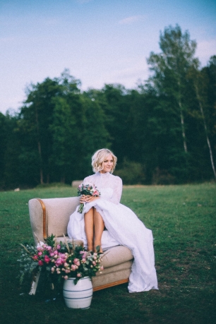 Утро невесты на природе