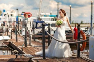 Ромашковая свадьба. Фотосессия на пирсе