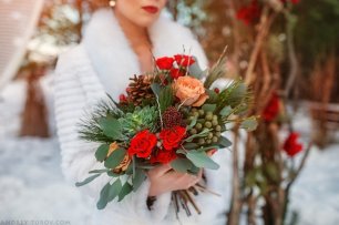 Зимний букет невесты