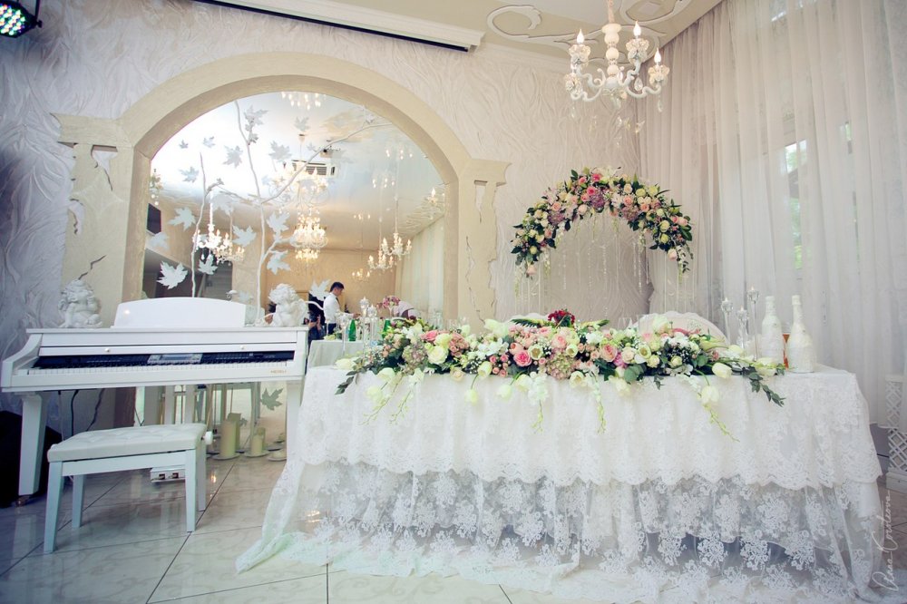 оформление стола молодых