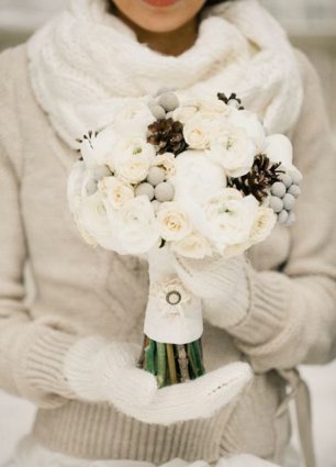 Зимний свадебный букет
