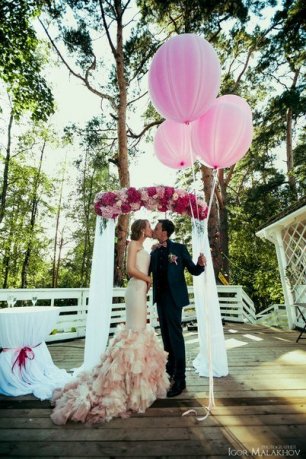 Огромные шары на свадьбу