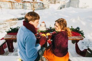 Оформление стола для зимнее фотосессии