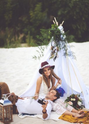 Фотозона в стиле хиппи - бохо