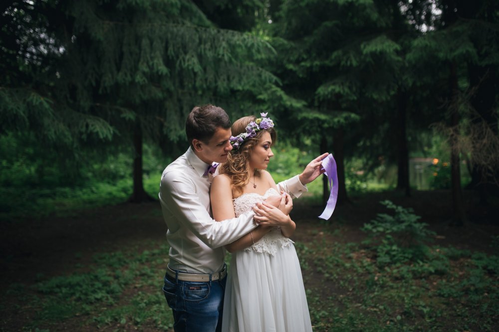 In a lilac boat - love story Лёня и Вика