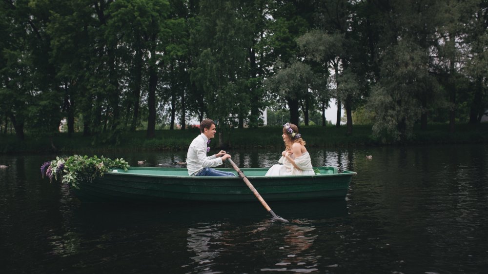 In a lilac boat - love story Лёня и Вика