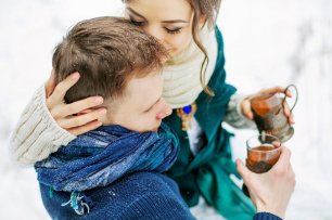 Чаепитие в зимнем лесу