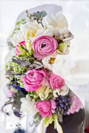 Цветочный силуэт невесты