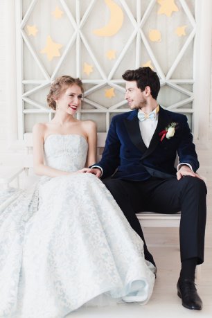 Звезды в декоре свадебной фотосессии