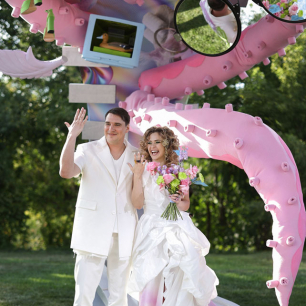 Уникальная свадебная церемония в стиле «кибер-сюрреализм»