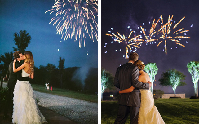 Фото на фоне фейерверков в новогоднюю ночь