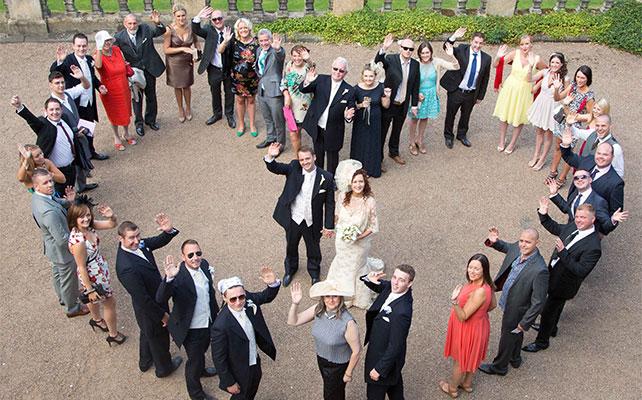 свадебный снимок групповой