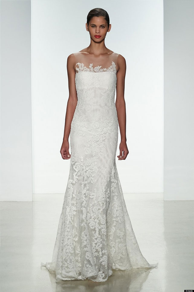 свадебные платья с имитацией бретелей