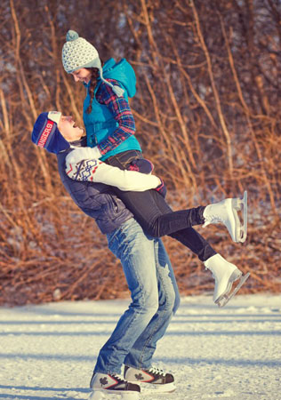 зимняя фотосессия лав стори 