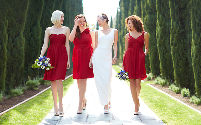 фото невесты и подружек в движении