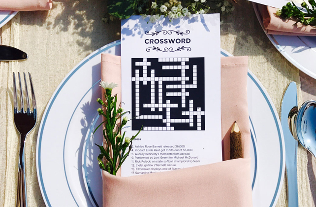 чем занять гостей перед церемонией, кроссворд для гостей на свадьбе