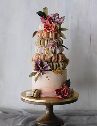  свадебный торт 2021, свадебный торт с макаронс 