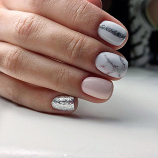 модный маникюр 2021, маникюр для невесты в стиле минимализм 