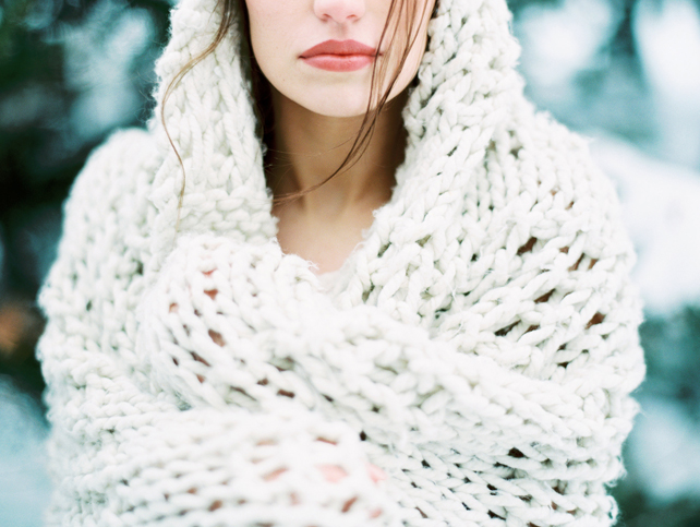 вязаная свадьба, зимний образ невесты, вязаная накидка в образе невесты 