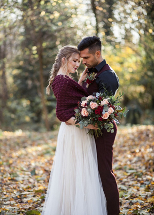 вязаная свадьба, зимний образ невесты, вязаная накидка в образе невесты 