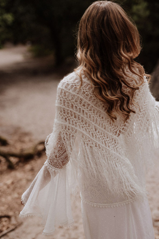 вязаная свадьба, зимний образ невесты, вязаная накидка в образе невесты 