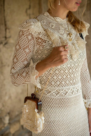 вязаная свадьба, зимний образ невесты, вязаное свадебное платье 