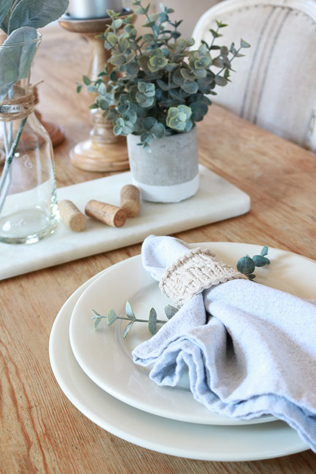 вязаная свадьба, сервировка стола 