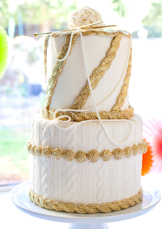 вязаная свадьба, “вязаный” свадебный торт 