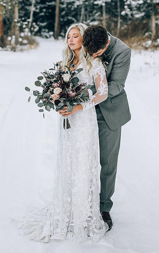 100 примеров зимних свадебных фото 