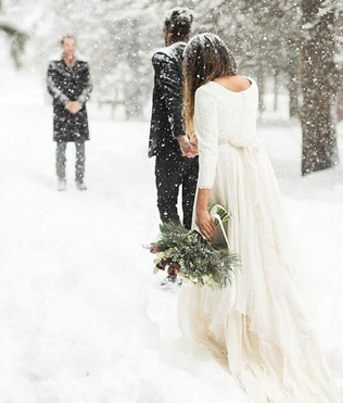100 примеров зимних свадебных фото 